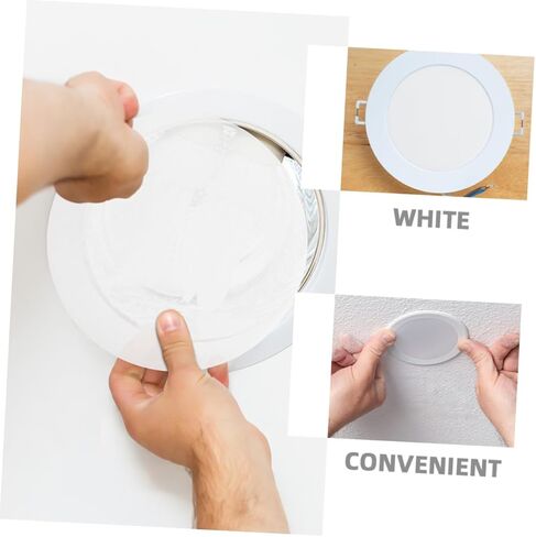 6Pcs Round Drum Lamp Shades Diffuser Versatile Light Diffuser Shield for Pendant Lights Chandeliers Quick Installation White for Warm Atmosphere in Saudi Arabia