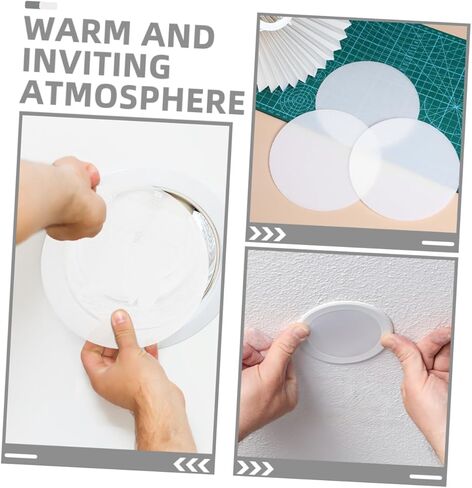 6Pcs Round Drum Lamp Shades Diffuser Versatile Light Diffuser Shield for Pendant Lights Chandeliers Quick Installation White for Warm Atmosphere in Saudi Arabia