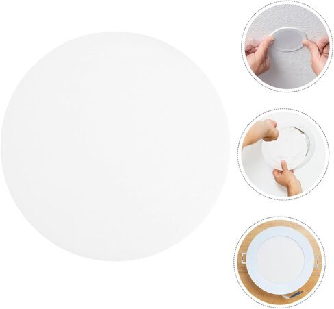 6Pcs Round Drum Lamp Shades Diffuser Versatile Light Diffuser Shield for Pendant Lights Chandeliers Quick Installation White for Warm Atmosphere in Saudi Arabia