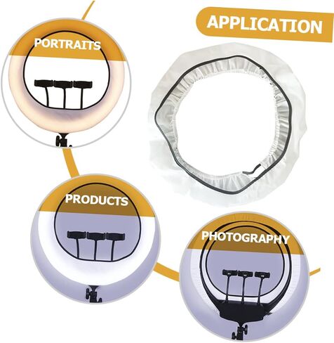 NUOBESTY 18-Inch Ring Light Diffuser for Photography Adjustable Soft Light Sock for Live Streaming and Makeup Translucent Color Fabric Compatible Phones in Saudi Arabia