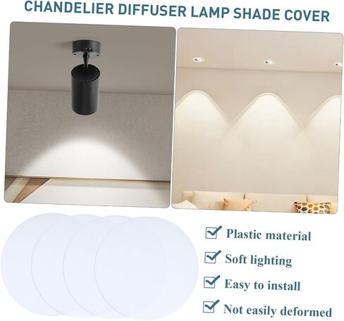 Tofficu 4Pcs Glare Lamp Shade Diffuser for Ceiling Lights Precision Made Chandelier Cover Softens Harsh Lighting Enhances Spotlight Longevity in Saudi Arabia