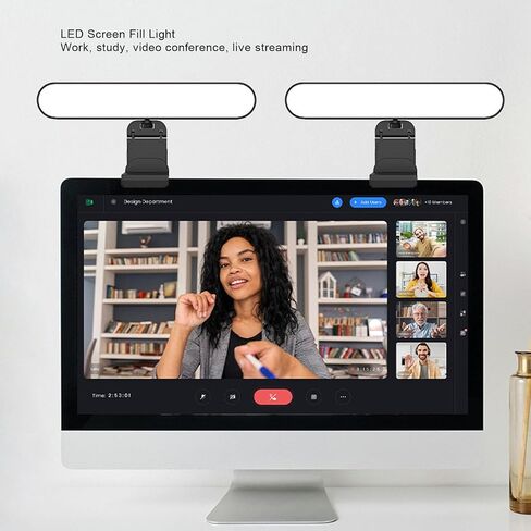 Zopsc Dual Computer Screen Light Bar, 10 Level Brightness Adjustable LED Monitor Light with 3 Color Modes, USB C Powered for Work Video Conference Selfie in Saudi Arabia
