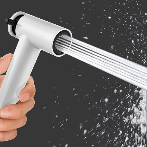 Handheld Bidet Sprayer for Toilet Brass Baby Cloth Diaper Sprayer, Hot & Cold Water Adjustable, White & Chrome with Stainless Steel Hose,One Color-2m Hose in Saudi Arabia
