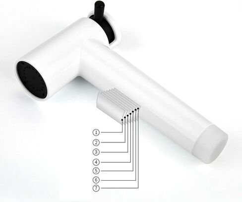 Handheld Bidet Sprayer for Toilet Brass Baby Cloth Diaper Sprayer, Hot & Cold Water Adjustable, White & Chrome with Stainless Steel Hose,One Color-2m Hose in Saudi Arabia
