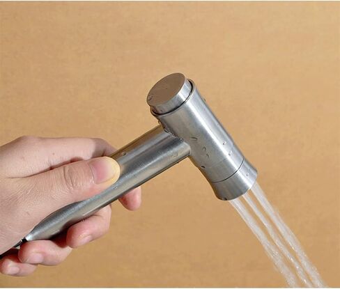 Stainless Steel Handheld Bidet Sprayer for Toilet, Portable Baby Cloth Diaper Sprayer, Feminine Wash, Easy Installation, Brushed Finish,One Color-2m Hose in Saudi Arabia