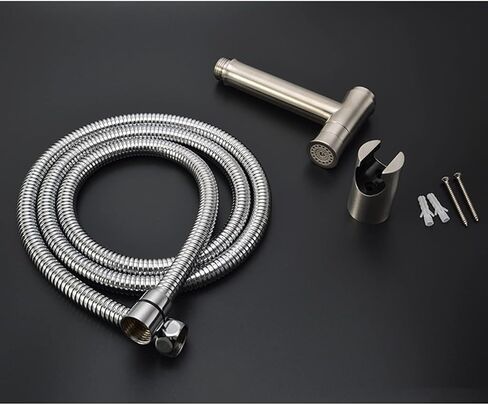 Stainless Steel Handheld Bidet Sprayer for Toilet, Portable Baby Cloth Diaper Sprayer, Feminine Wash, Easy Installation, Brushed Finish,One Color-2m Hose in Saudi Arabia