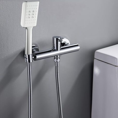 Handheld Bidet Sprayer for Toilet, Brass Baby Cloth Diaper Sprayer, Hot & Cold Water Faucet with Hose Feminine Wash Pet Cleaning,Black in Saudi Arabia