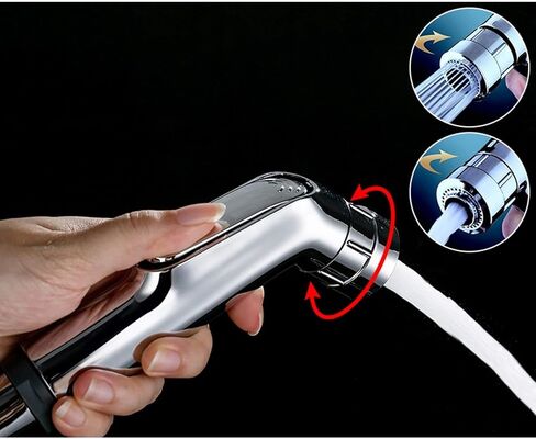 Handheld Bidet Sprayer for Toilet ABS, Portable Baby Cloth Diaper Sprayer, 2 Functions, Feminine Wash & Pet Washing, Easy Install,One Color-1.5m Hose in Saudi Arabia