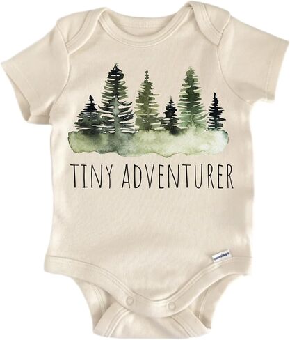Tiny Adventure Travel Baby Bodysuit –Cute Infant Outfit, Unisex Cotton Baby Clothes, Short Sleeve Newborn Bodysuit in Saudi Arabia