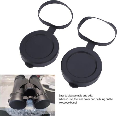 2Pcs Rubber Objective Lens Caps, Snug Fit Protective Cover for Binoculars Monoculars Scopes with Rain Dust Scratch Protection, for ID 61 to 64mm in Saudi Arabia