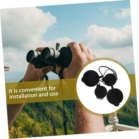 3pcs Rubber Lens Caps for Binocular Objective and Eyepiece Protective Covers for Outdoor Adventures Fit Lens Accessories for Hiking Bird Watching Travel in Saudi Arabia