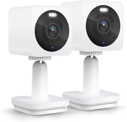 كاميرا مراقبة منزلية ذكية WYZE Cam OG داخلية/خارجية 1080 بكسل واي فاي مع رؤية ليلية ملونة، كشف الحركة، صوت ثنائي الاتجاه، متوافقة مع Alexa وGoogle، أبيض (عبوتان)، إعداد خبير مجاني (متجدد) in Saudi Arabia