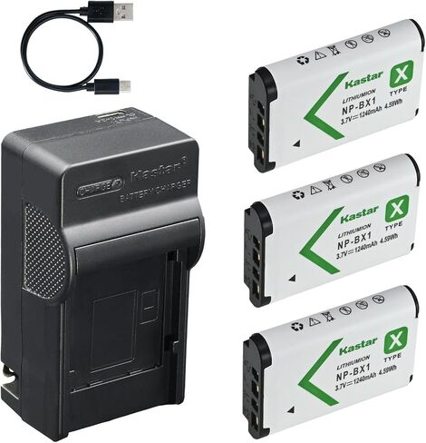 Kastar AC & USB-C Battery Charger, Compatible with Sony ZV-1 ZV-1 II ZV-1F RX100 RX100 II III IV V VI VII HX90 HX99 HX60 HX50 HX400 WX500 FDR-X3000 HDR-AS300 CX405 RX1 RX1R A20-Mini in Saudi Arabia