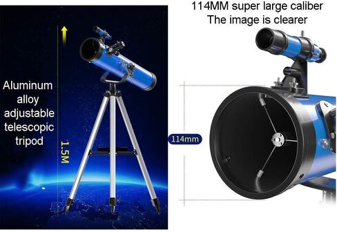 Monoculars Telescope, Portable Beginner Astronomy Telescope for & Adults with Adjustable Tripod，All Metal Bracket，114mm Large Diameter，Travel Astronomy Tele in Saudi Arabia