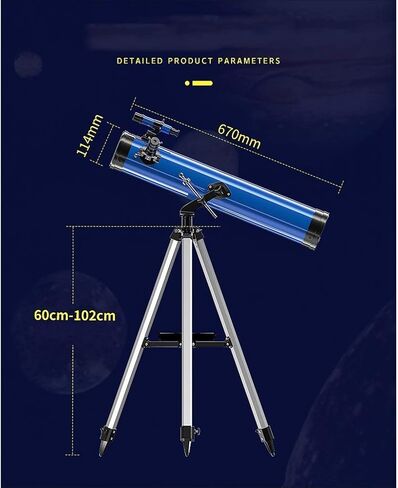 Monoculars Telescope, Portable Beginner Astronomy Telescope for & Adults with Adjustable Tripod，All Metal Bracket，114mm Large Diameter，Travel Astronomy Tele in Saudi Arabia