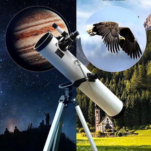 تلسكوب أحادي العين، تلسكوب منكسر 76 مم مع حامل ثلاثي القوائم ونطاق مكتشف، أفضل التلسكوبات الكواكب، تلسكوب علم الفلك الانكسار للمبتدئين، NightWaterpro منخفض الإضاءة in Saudi Arabia
