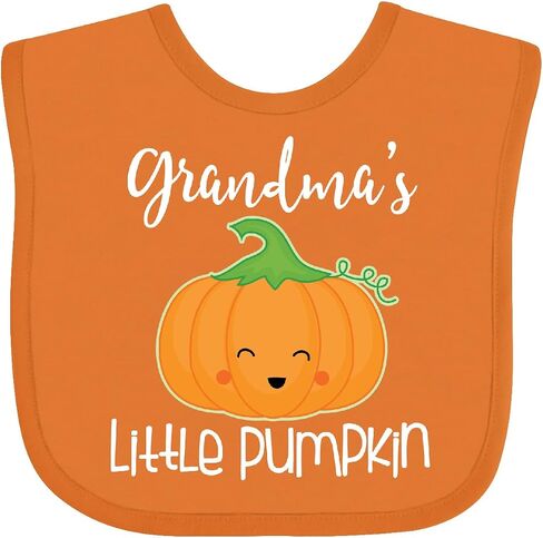 inktastic Grandma Little Pumpkin Halloween Baby Bib in Saudi Arabia