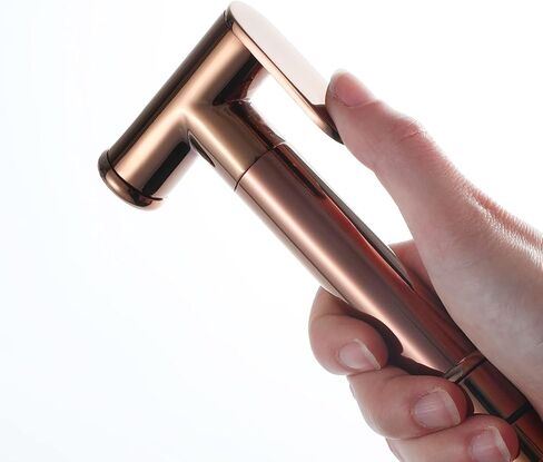Handheld Bidet Sprayer for Toilet, Brass Cloth Diaper Sprayer, Personal Hygiene & Toilet Cleaning, Pet Washing, with Hose Angle Valve,Metallic in Saudi Arabia