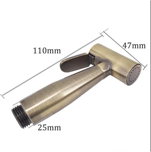 Handheld Bidet Sprayer for Toilet Brushed Brass Portable Baby Cloth Diaper with Hose and Bracket, Feminine Wash, Easy to Install in Saudi Arabia