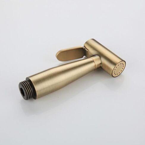 Handheld Bidet Sprayer for Toilet Brushed Brass Portable Baby Cloth Diaper with Hose and Bracket, Feminine Wash, Easy to Install in Saudi Arabia