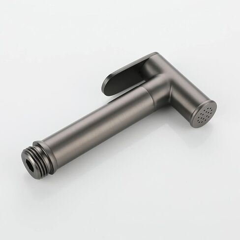Bidet Sprayer Gun Gray Handheld for Toilet, Brass Baby Cloth Diaper Hot and Cold Water, with Hose Feminine Wash in Saudi Arabia