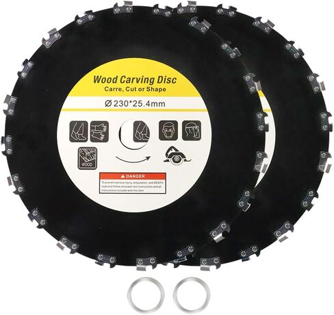 2-Set 9" x 20 Teeth Chainsaw Tooth Carbon Steel Brush Cutter Blade for Weedeater, Weed Eater Trimmer Saw Blade Attachment for 25.4mm or 20 mm Arbor Compatible with Stihl,Husqvarna, Ego, Honda in Saudi Arabia