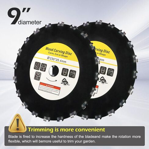 2-Set 9" x 20 Teeth Chainsaw Tooth Carbon Steel Brush Cutter Blade for Weedeater, Weed Eater Trimmer Saw Blade Attachment for 25.4mm or 20 mm Arbor Compatible with Stihl,Husqvarna, Ego, Honda in Saudi Arabia