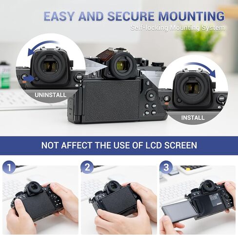 JJC 2-Pack DK-33 عدسة عين ناعمة ومقبض إبهام معدني لكاميرا Nikon Zf Z f، ملحقات كاميرا Nikon Zf in Saudi Arabia