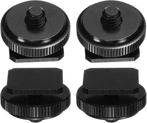 PATIKIL Hot Shoe Adapter 1/4" Male, 4 Pcs Hot Shoe Mount Adapter Camera Mount Screw Camera Video Light Converter for Microphone Holder Accessories 0.59x0.91x0.91 Inch in Saudi Arabia
