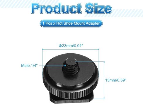 PATIKIL Hot Shoe Adapter 1/4" Male, 4 Pcs Hot Shoe Mount Adapter Camera Mount Screw Camera Video Light Converter for Microphone Holder Accessories 0.59x0.91x0.91 Inch in Saudi Arabia