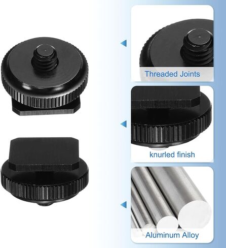 PATIKIL Hot Shoe Adapter 1/4" Male, 4 Pcs Hot Shoe Mount Adapter Camera Mount Screw Camera Video Light Converter for Microphone Holder Accessories 0.59x0.91x0.91 Inch in Saudi Arabia