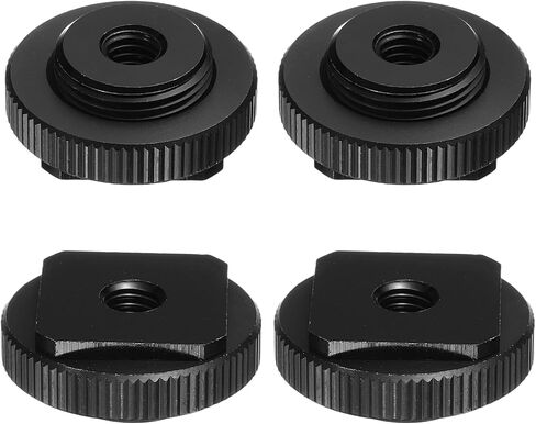 PATIKIL Hot Shoe Adapter 5/8" Male to M6 Female, 4 Pcs Hot Shoe Mount Adapter Camera Mount Screw Camera Video Light Converter for Microphone Holder Accessories 0.39x0.98x0.98 Inch in Saudi Arabia