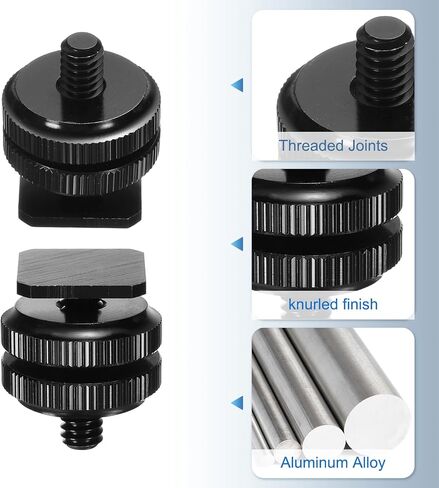PATIKIL Hot Shoe Adapter 1/4" Male, 1 Pcs Hot Shoe Mount Adapter Camera Mount Screw Camera Video Light Converter for Microphone Holder Accessories 1.06x0.91x0.91 Inch in Saudi Arabia