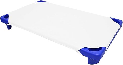 Daycare Cot Sheets for Toddlers and Preschool, Standard Size (22" X 40") 12-Pack Bulk, 100% Microfiber, Soft & Breathable Cot Sheets with Corner Elastic Loops, for Kids’ Nap Time (White) in Saudi Arabia