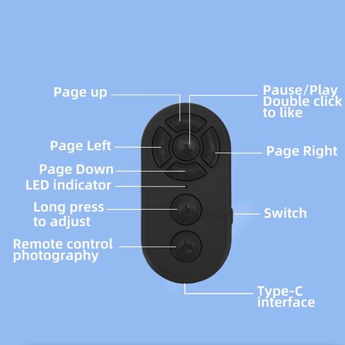 Scrolling Remote Control Page Turner Camera Shutter Clicker for Android Phone Tablet, Control Videos, Turn Pages Easily with (#3) in Saudi Arabia