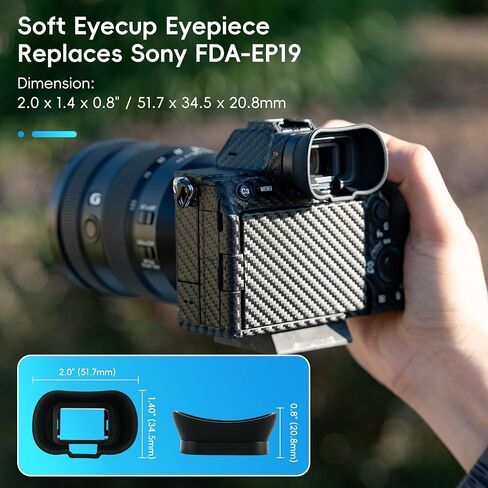 Eyecup + Cooler Kit：Camera Eyecup Replaces Sony FDA-EP19 with Camera Cooler Kit with Magnetic Rechargeable Battery in Saudi Arabia