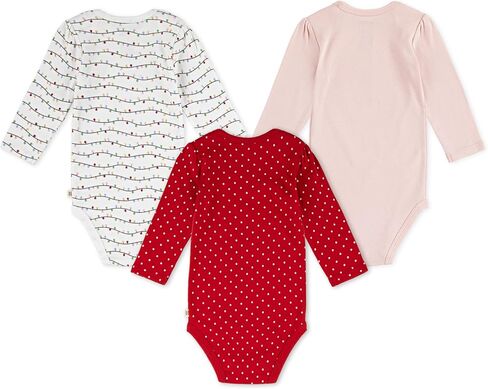 HUGGIES unisex-baby 3-pack Long Sleeve Bodysuit in Kuwait