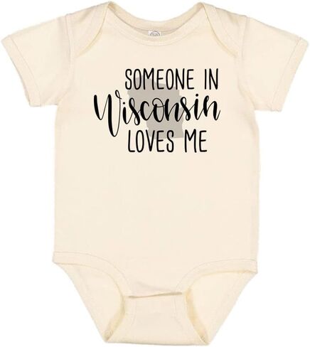 Someone in Wisconsin Loves Me Baby Infant Bodysuit in Saudi Arabia