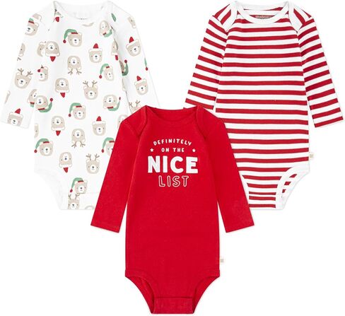 HUGGIES unisex-baby 3-pack Long Sleeve Bodysuit in Kuwait
