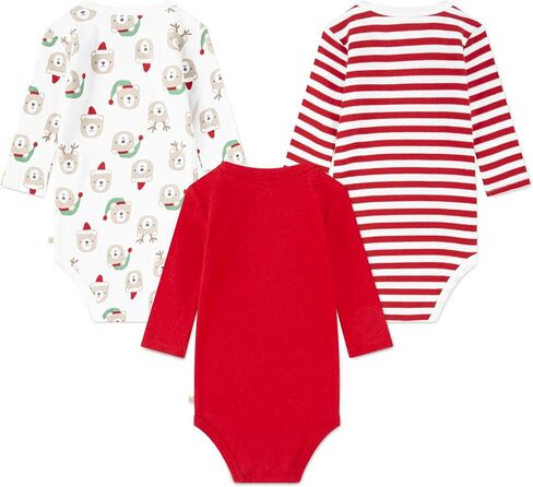 HUGGIES unisex-baby 3-pack Long Sleeve Bodysuit in Kuwait
