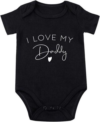 بدلة I Love My Daddy Baby بدلة I Love Daddy من أجل ملابس الأطفال الرضع والأب للجنسين in Kuwait