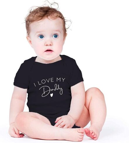 بدلة I Love My Daddy Baby بدلة I Love Daddy من أجل ملابس الأطفال الرضع والأب للجنسين in Kuwait