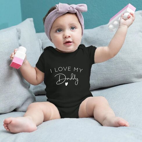 بدلة I Love My Daddy Baby بدلة I Love Daddy من أجل ملابس الأطفال الرضع والأب للجنسين in Kuwait