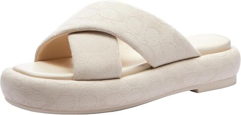 Coach Women's Penelope Signature C Sandal Platform, Charcoal/Black, 10 in Saudi Arabia