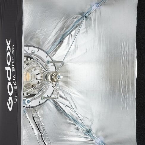 Godox 18 بوصة × 24 بوصة سوفت بوكس ​​مستطيل قابل للطي، صندوق ناعم سريع التحرير مع حامل بوينز، ناشر، شبكة، حقيبة، لـ Godox SL60II AD400PRO AD600 أخرى Bowen Mount Studio Flash Speedlite. in Kuwait