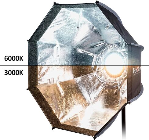 Fotodiox DLX EZ-Light T660 2-Light Kit - Set of Two Collapsible Bicolor (3200k-5600k) Photo/Video LED Lights w/ 24" Softbox, Handle, Grid & 6' Stand in Saudi Arabia