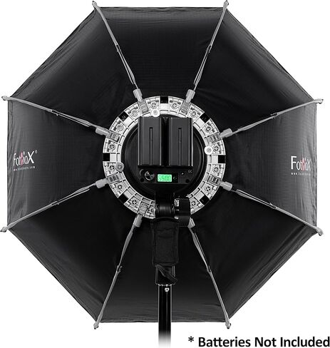 Fotodiox DLX EZ-Light T660 2-Light Kit - Set of Two Collapsible Bicolor (3200k-5600k) Photo/Video LED Lights w/ 24" Softbox, Handle, Grid & 6' Stand in Saudi Arabia