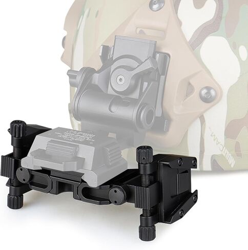 Metal J Arm Mount Night Vision Goggles,Nvg Mount Dovetail J Arm Rhino Mount,New Aluminum Night Vision Goggle Mount,Helmet Holder Adapter,for Pvs-14 Night Vision Goggles(Color:Golden) in Kuwait