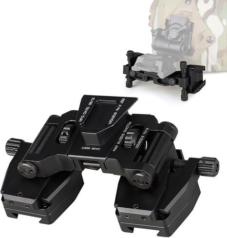 New Aluminum Night Vision Goggle Mount,Pvs-14 Night Vision Goggles Holder Adapter,Metal J Arm Mount Night Vision Goggles,Nvg Mount Dovetail J Arm Rhino Mount,for Outdoor Camping and Explo(Color:Black) in Kuwait
