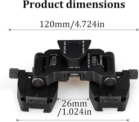 New Aluminum Night Vision Goggle Mount,Pvs-14 Night Vision Goggles Holder Adapter,Metal J Arm Mount Night Vision Goggles,Nvg Mount Dovetail J Arm Rhino Mount,for Outdoor Camping and Explo(Color:Black) in Kuwait